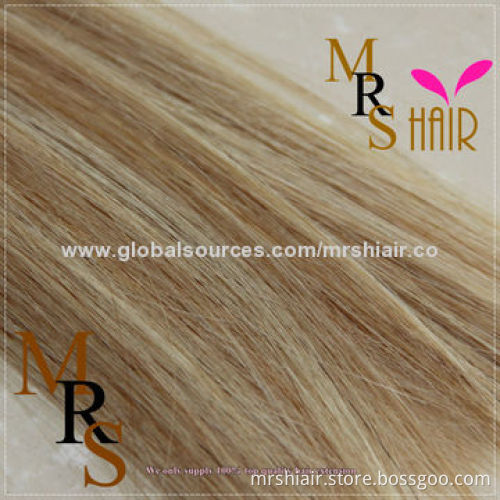 24-inch Piano Color 14#/613# Silk Straight U Tip Hair Extensions